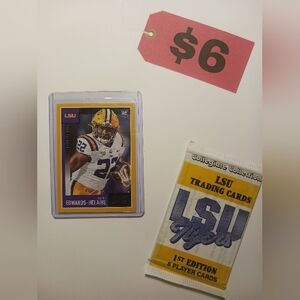 Clyde Edwards Helaire LSU 2020 Score RC Gold #376 & LSU 1st Edition (8) Card